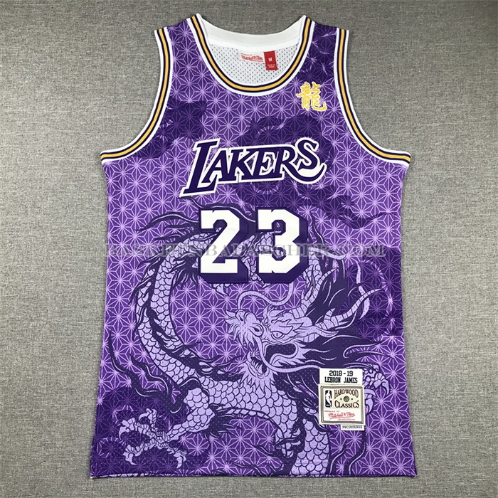 Maillot Los Angeles Lakers LeBron James NO 23 Asian Heritage Throwback 2018-19 Volet